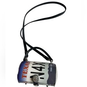 Texas Licenses plate Barrel Novelty Acrylic Crossbody Bag